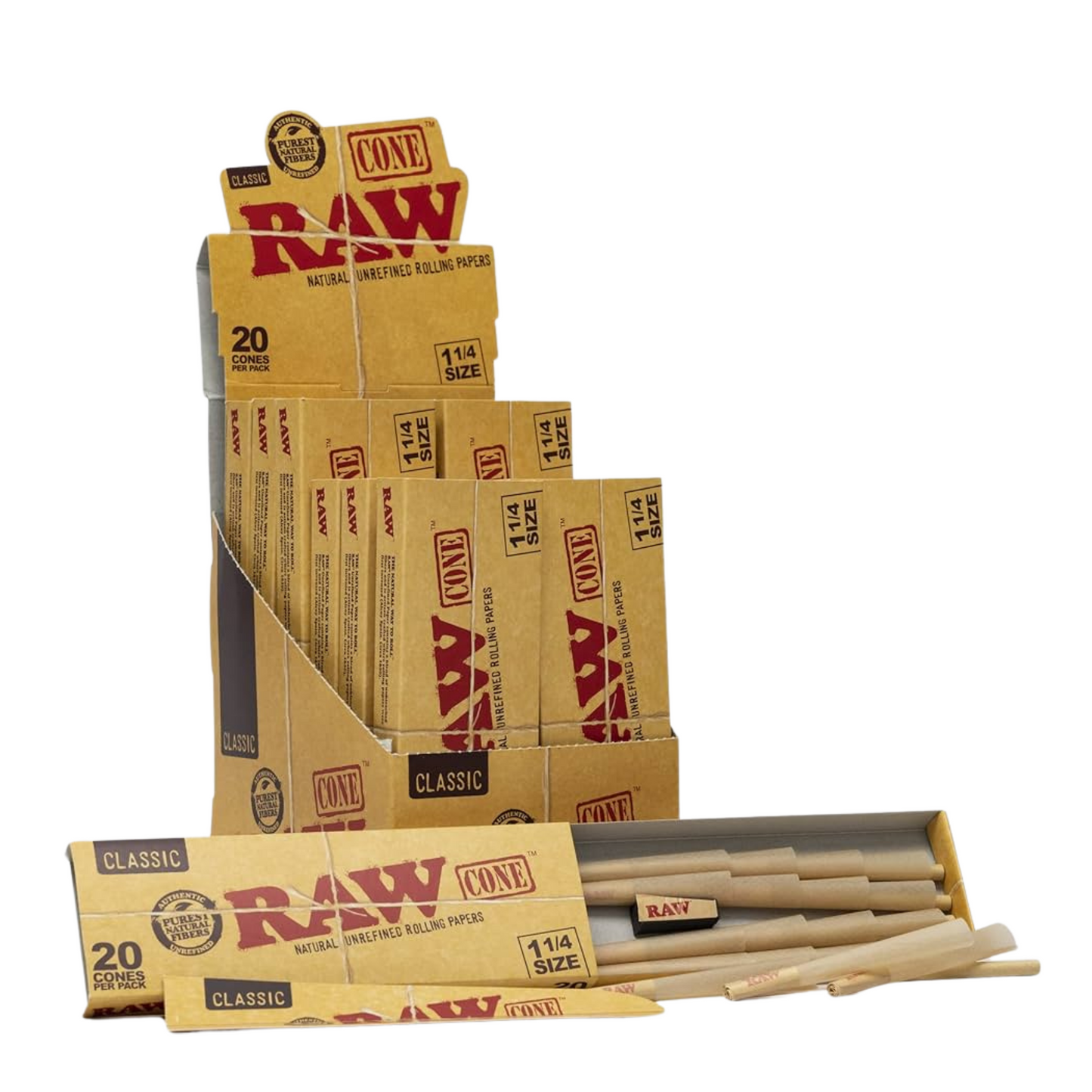 Caja RAW 12 Pack de 20 Conos 1 1/4