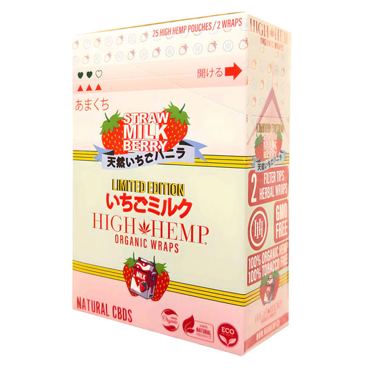 Caja High Hemp Wraps Straw Milk Berry